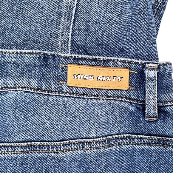 MISS SIXTY Denim Overall Dress Size Small - Picture 12 of 14